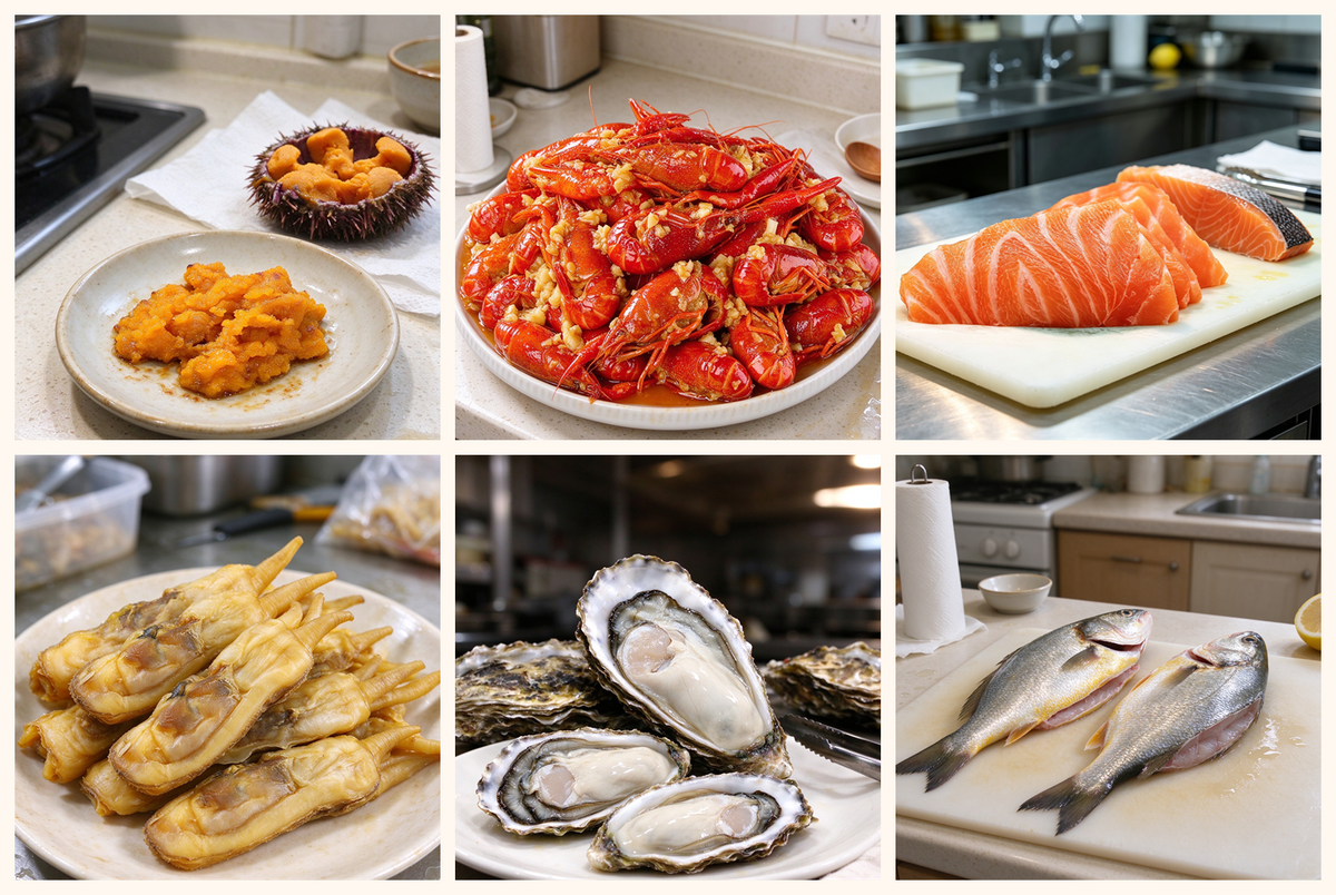 Weekend Feast - six seafood items
